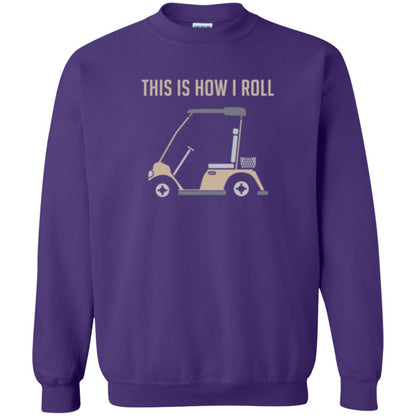 Funny Golfers T-shirt This Is How I Roll Golf Cart Purple