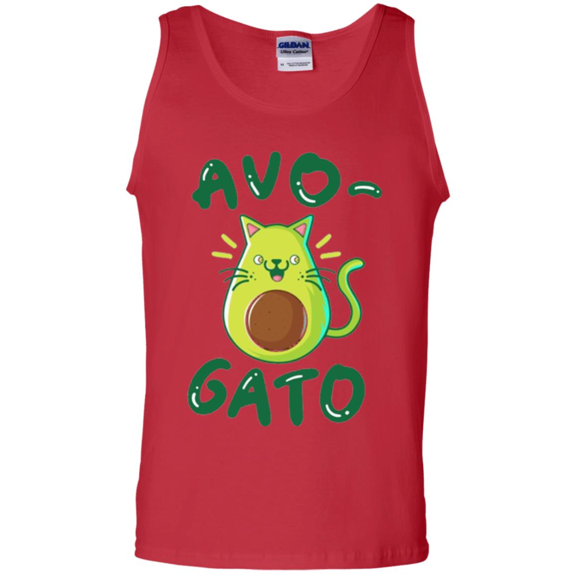 Cat Lovers T-shirt Avocado Avogato Red