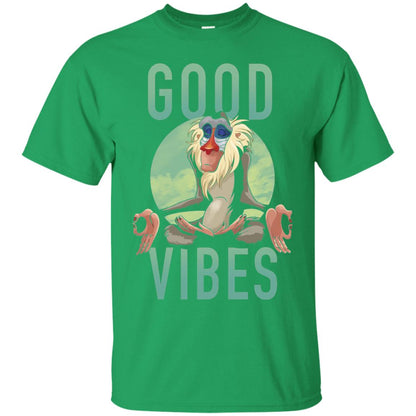 Disney Lion King Rafiki Meditate Good Vibes Graphic T-shirt Irish Green