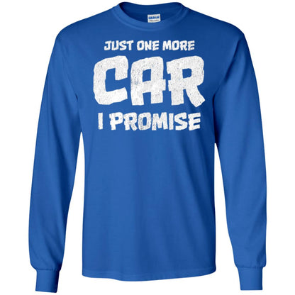 Car Lovers T-shirt Just One More Car I Promise Royal