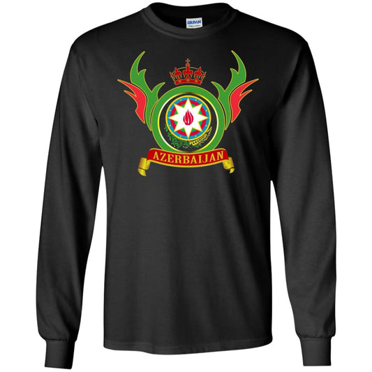 Azerbaijan Arms Coat Flag T-shirt Black