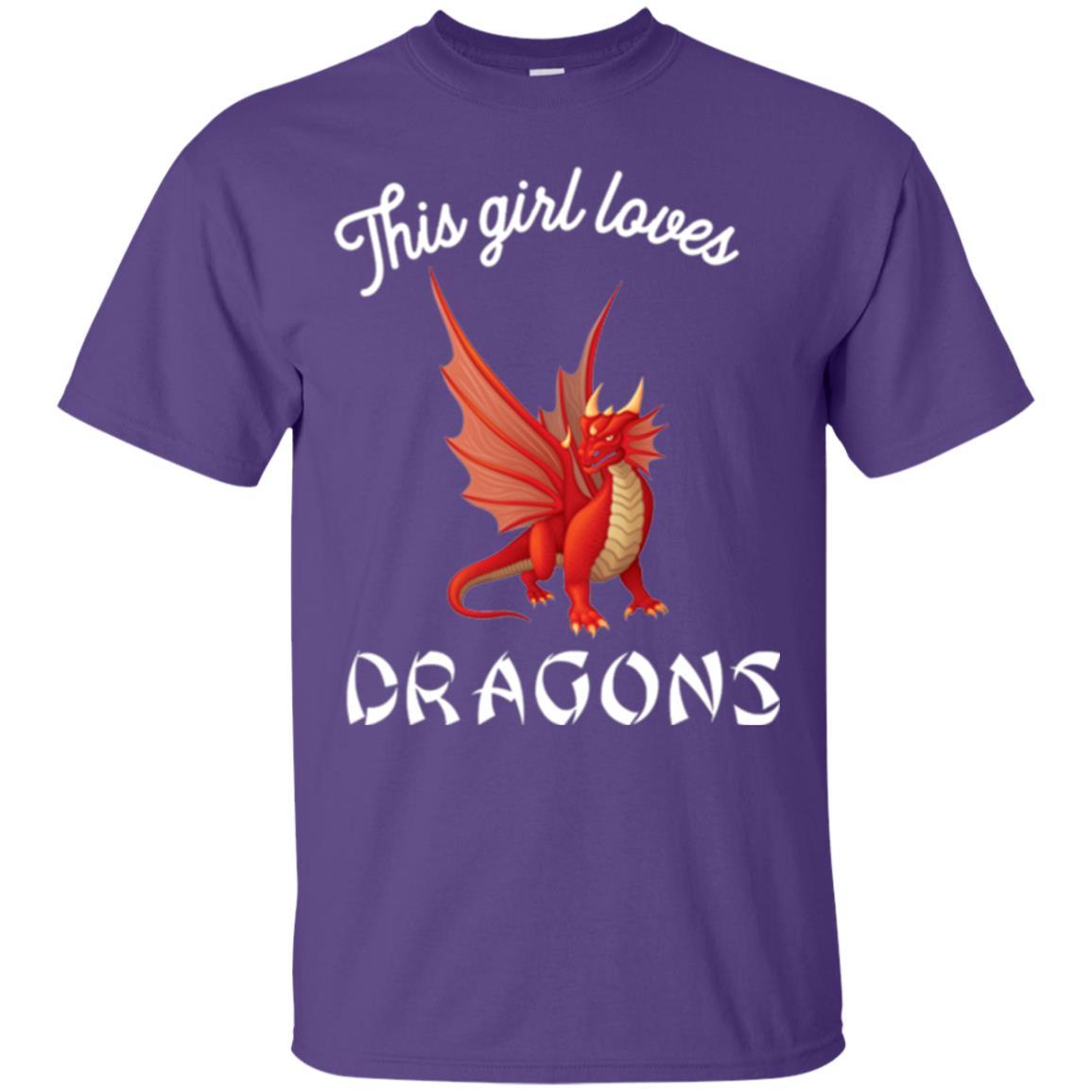 Dragon Lover T-shirt This Girl Loves Dragonst-shirt Purple
