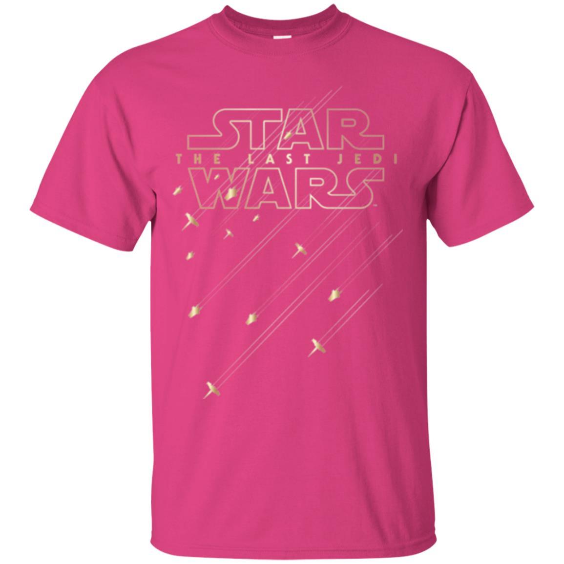 Star Wars Last Jedi Gold Platinum Rebel Fleet Logo T-shirt Heliconia