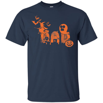 Halloween Pumpkin Dad Daddy Father Family Shirt Navy