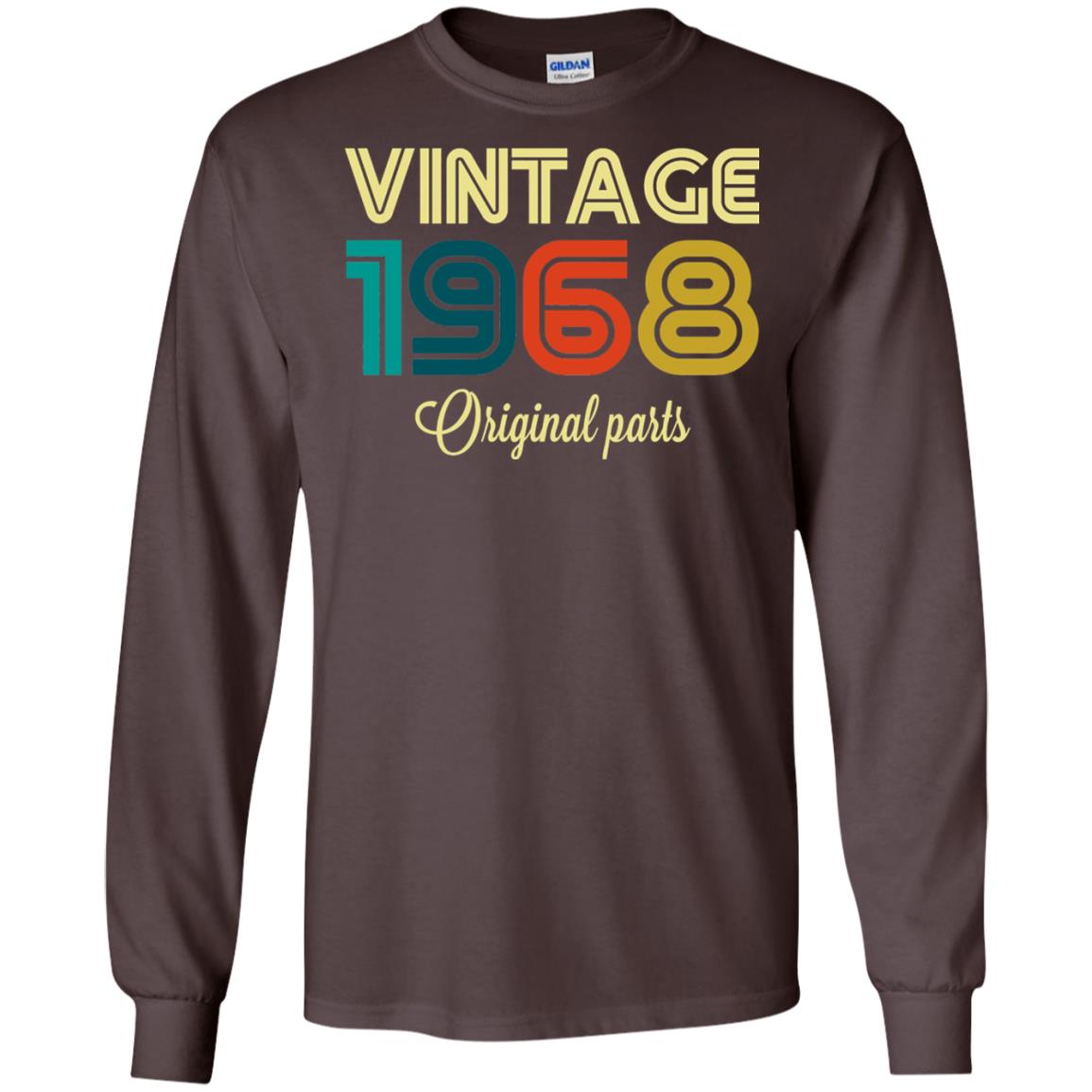 Vintage 1968 Funny Old School 50th Birthday T-shirt Dark Chocolate