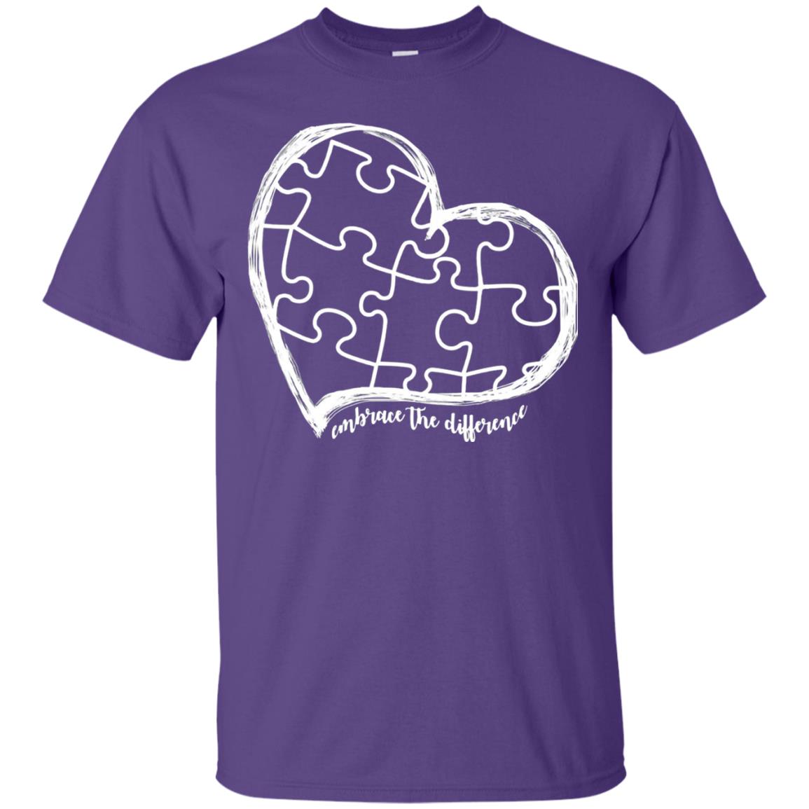 Autism Awareness Embrace Differences Shirt Purple
