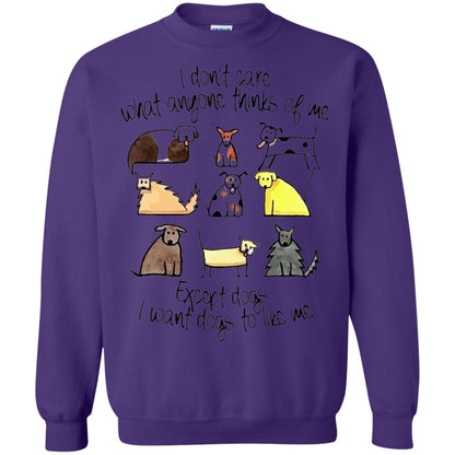 Dog Lover T-shirt I Don_t Care What Anyone Thiks Of Me Purple