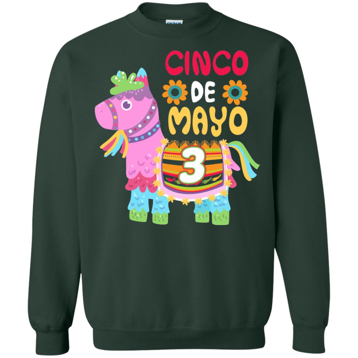 Cinco De Mayo Pinata Jockeys Horse Race 3rd Birthday T-shirt Forest Green
