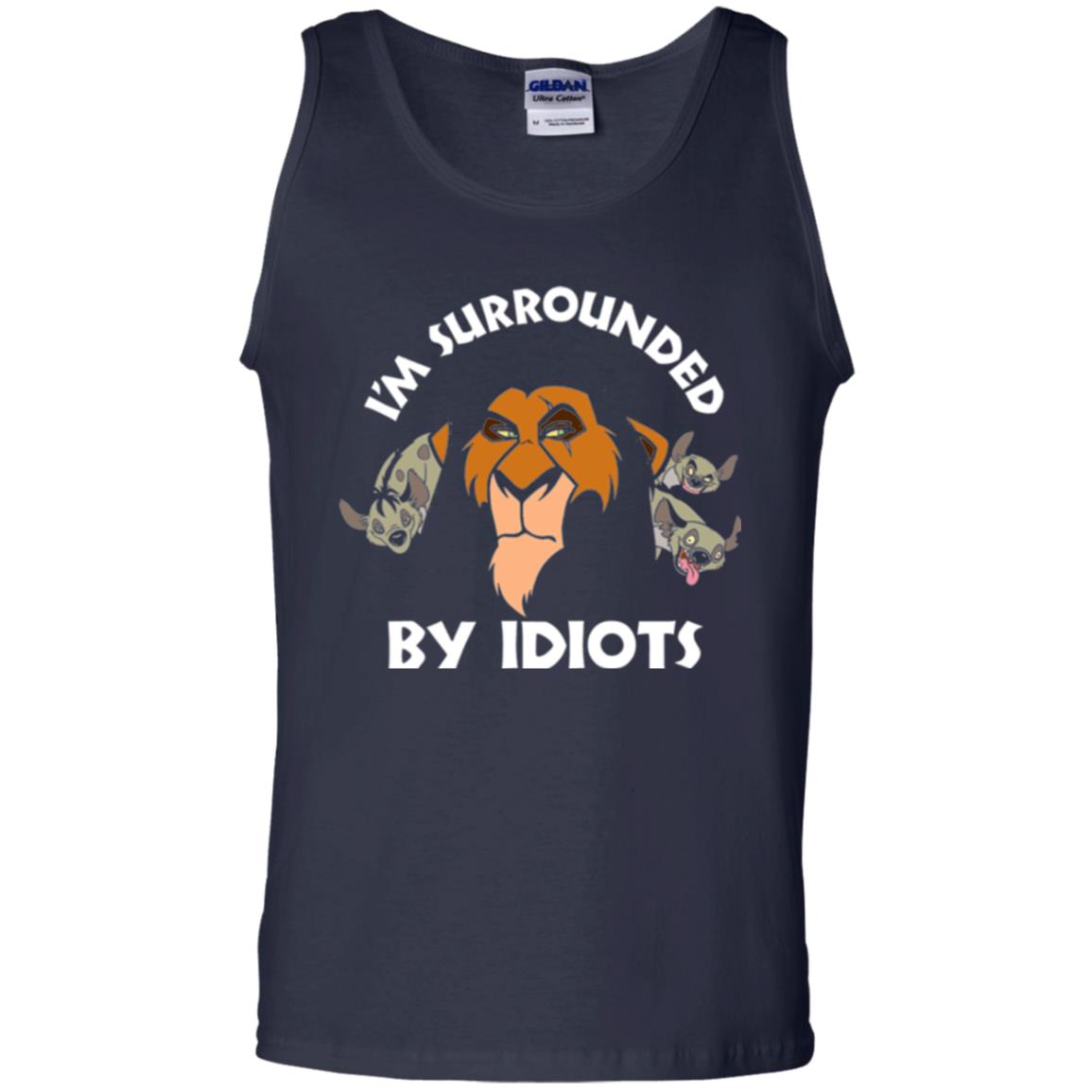 Disney Lion King T-shirt Scar Surrounded By Idiots Navy