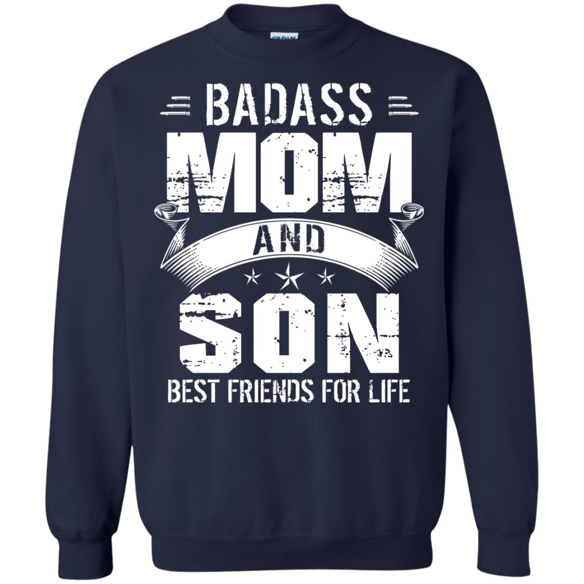 Badass Mom And Son Best Friends For Life Shirt Navy