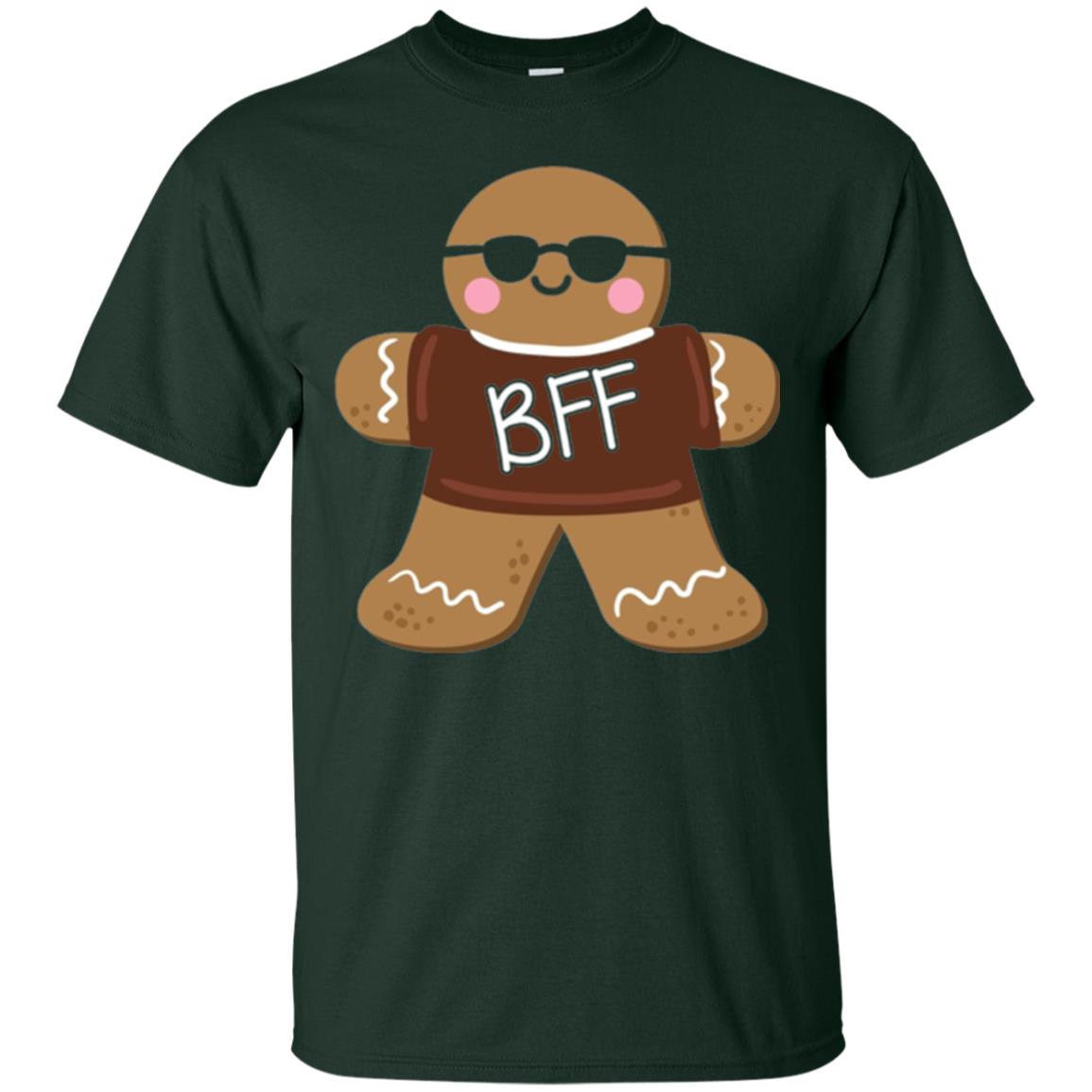 Gingerbread T-shirt Best Friend Forever Forest Green
