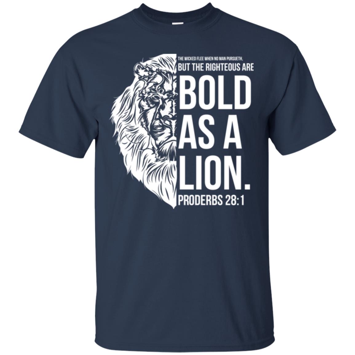 Christian T-shirt Bold As A Lion T-shirt Navy