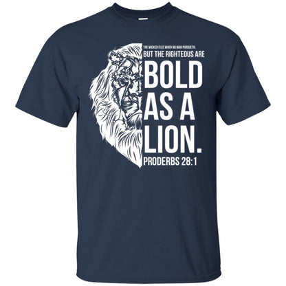 Christian T-shirt Bold As A Lion T-shirt Navy