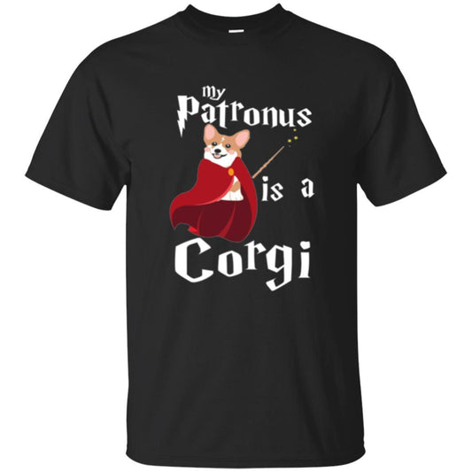 Dog Lover T-shirt My Patronus Is A Corgi T-shirt Black