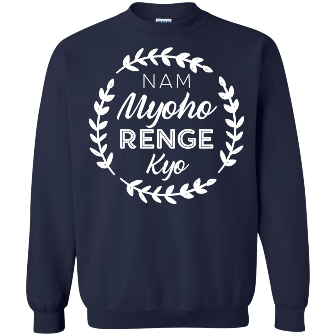 Nam Myoho Renge Kyo White Crest Shirt Navy