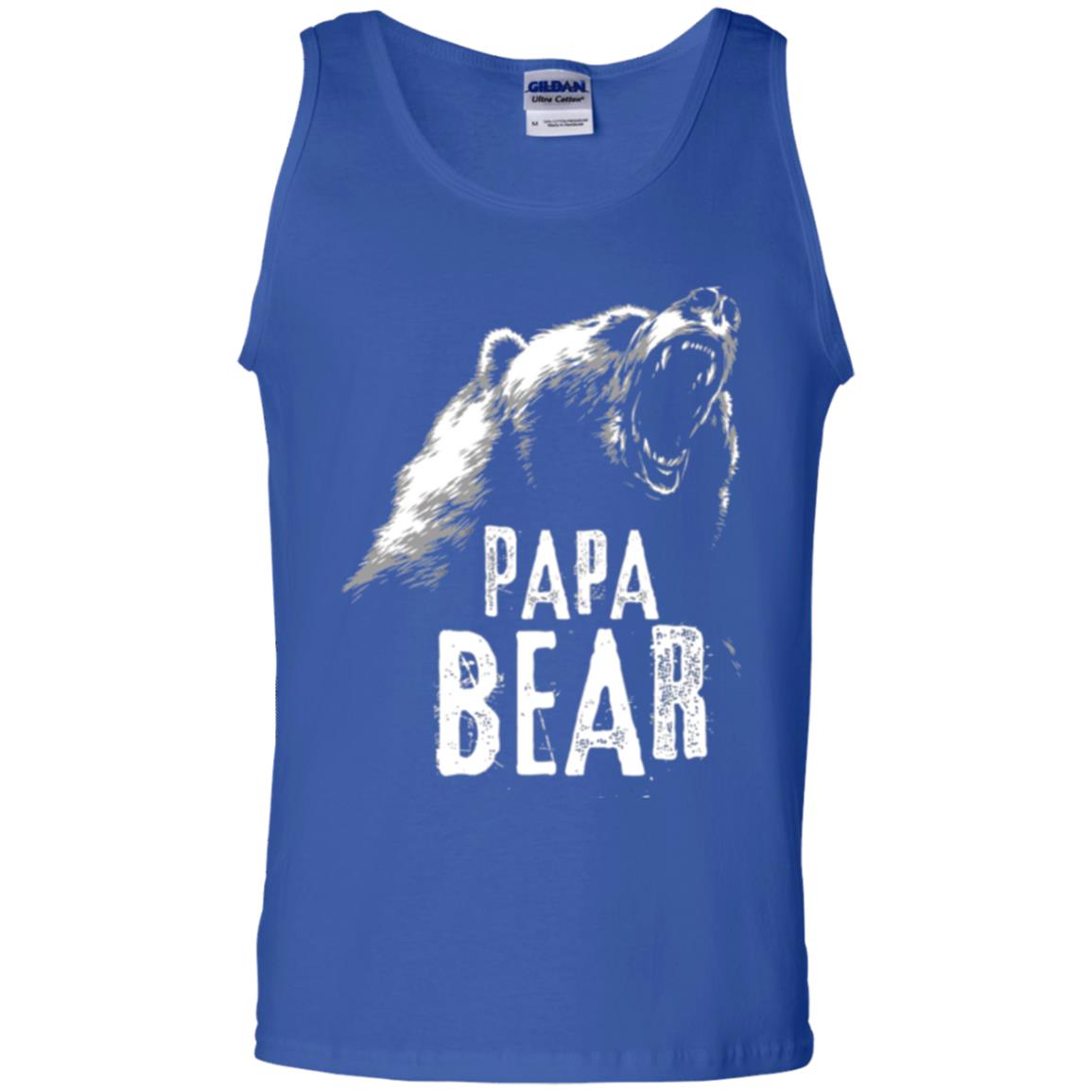 Papa Bear Best Dad For Fathers Day T-shirt Royal