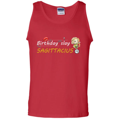 Cute Sagittarius Girl Birthday Lip Slay T-shirt Red