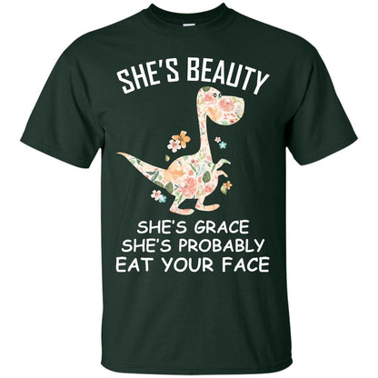 She_s Beauty She_s Grace She_s Probably Eat Your Face Saurus Lover Shirt Forest