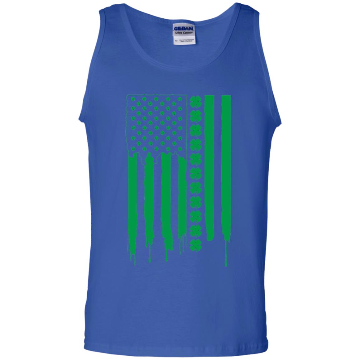 Irish American Flag St Patrick_s Day T-shirt Royal