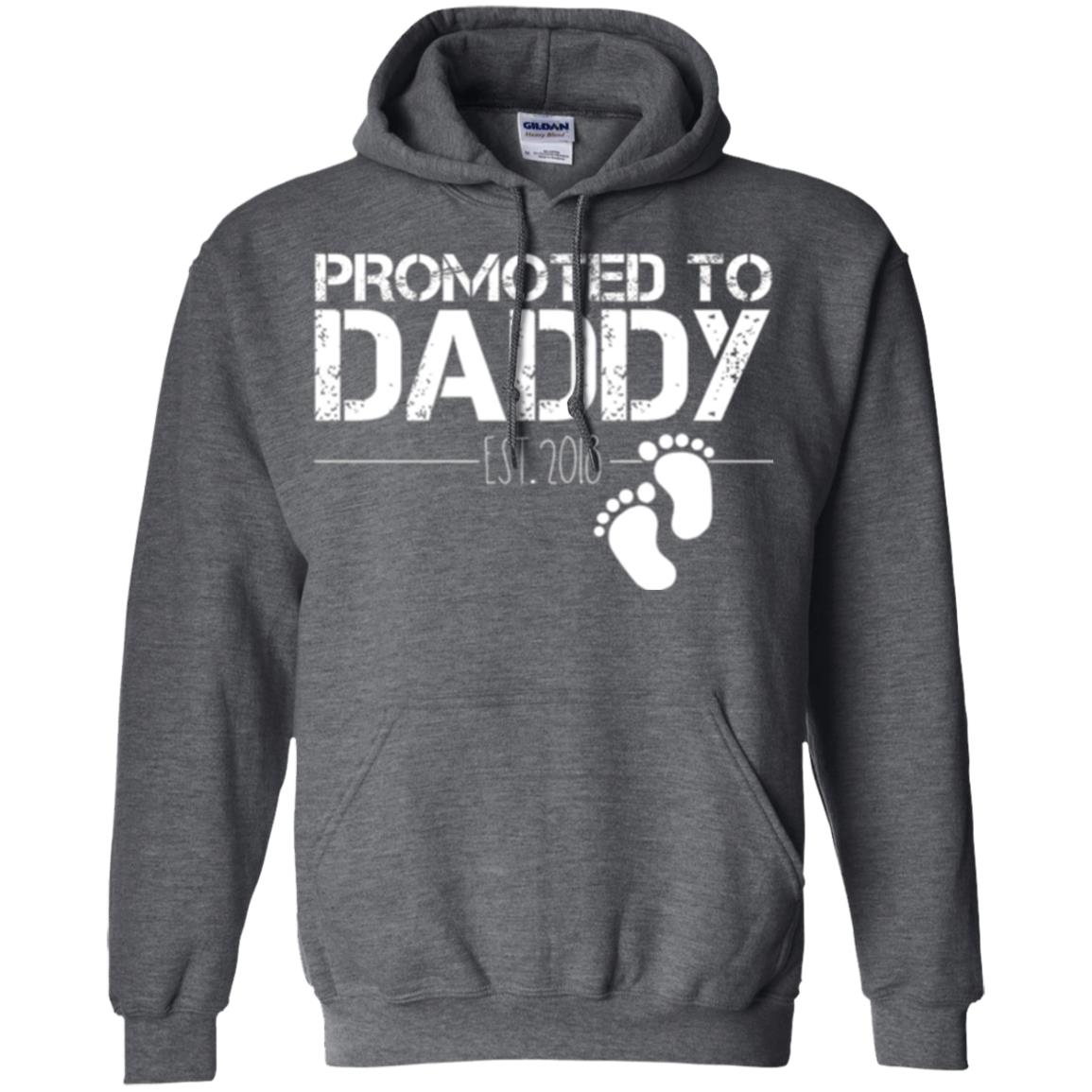 Daddy T-shirt Promoted To Daddy Est 2018 Dark Heather