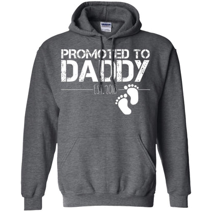 Daddy T-shirt Promoted To Daddy Est 2018 Dark Heather