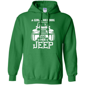 Dog Lover T-shirt A Girl Her Dog And Her Jeep