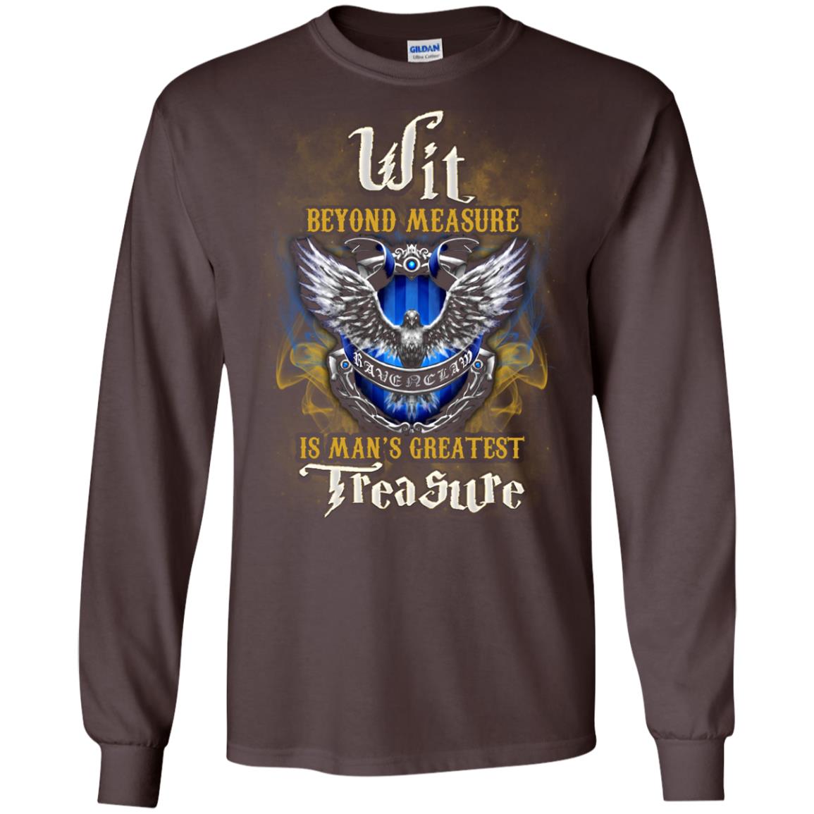 Wit Beyond Measure Is Man's Greatest Treasure Ravenclaw House Harry Potter Fan ShirtG240 Gildan LS Ultra Cotton T-Shirt