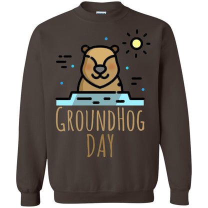 Happy Groundhog Day T-shirt Feb 2nd Dark Chocolate