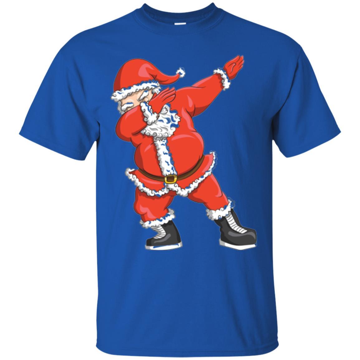 Funny Christmas T-shirt Dabbing Santa Claus Royal