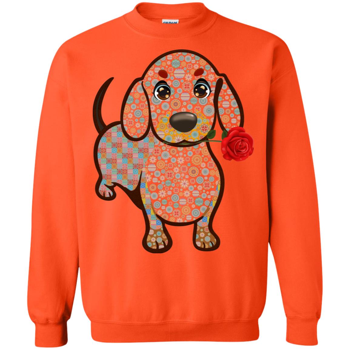 Dachshund Quilts Idea Gift Shirt For Mens Womens Orange