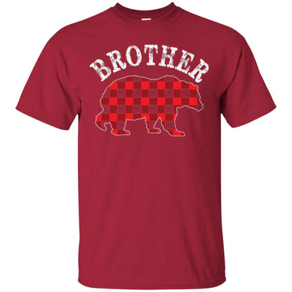 Christmas T-shirt Red Plaid Brother Bear Cardinal