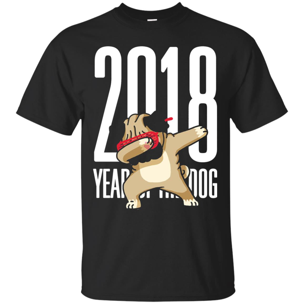 Dog Lover T-shirt 2018 Year Of The Dog Black
