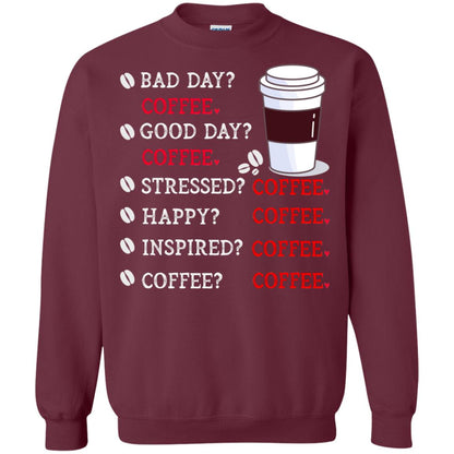 Coffee Idea Gift Shirt For Mens Womens Maroon