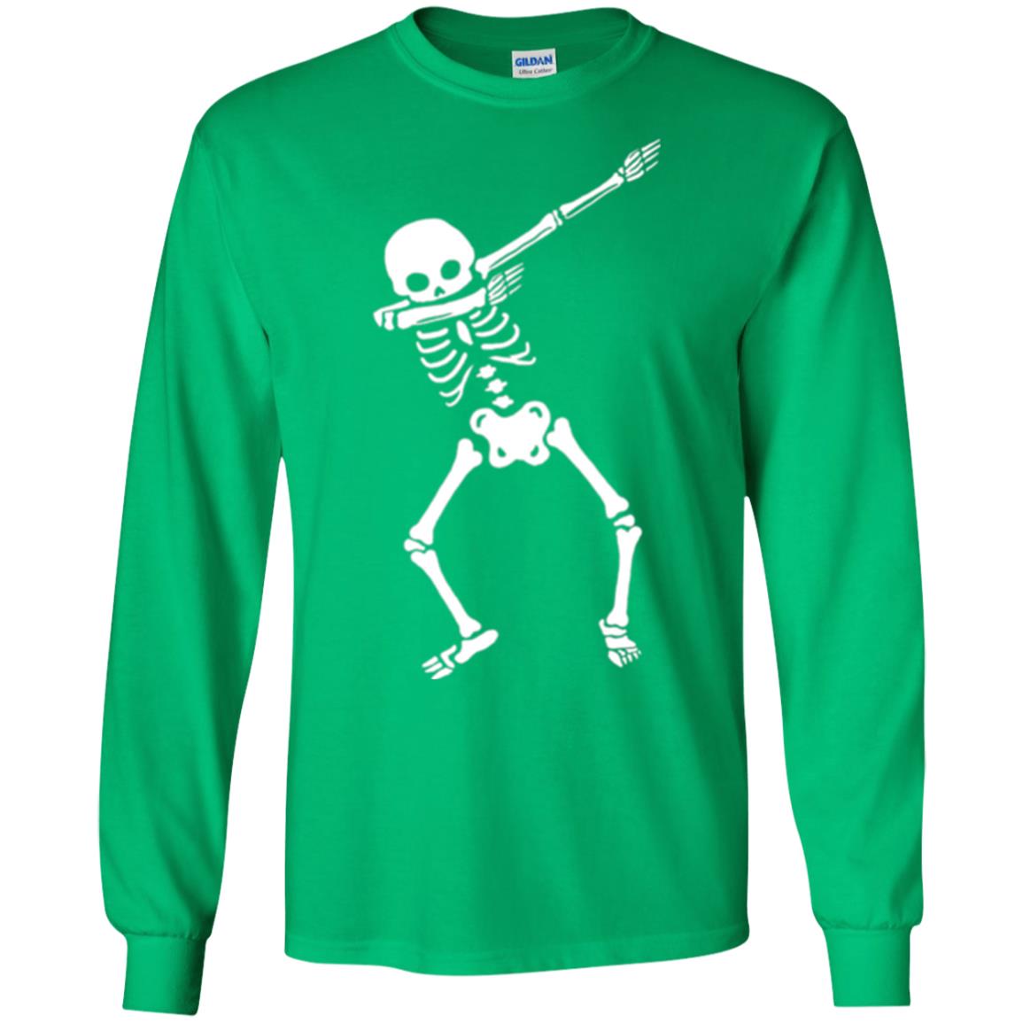 Dabbing Skeleton T Shirt Irish Green