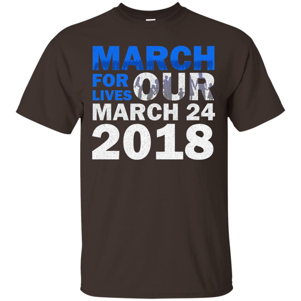 March For Lives March 24 2018 Gun Control T-shirt Dark Chocolate