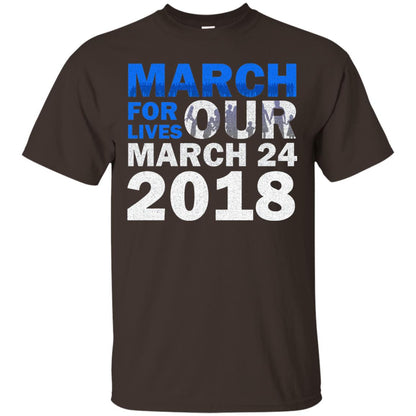 March For Lives March 24 2018 Gun Control T-shirt Dark Chocolate
