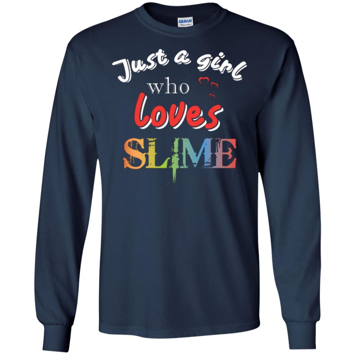 Slime Lovers T-shirt Just A Girl Who Loves Slime Navy
