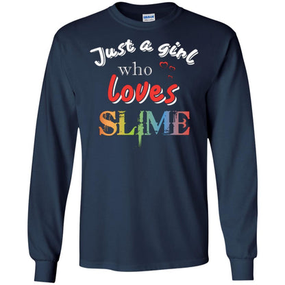 Slime Lovers T-shirt Just A Girl Who Loves Slime Navy