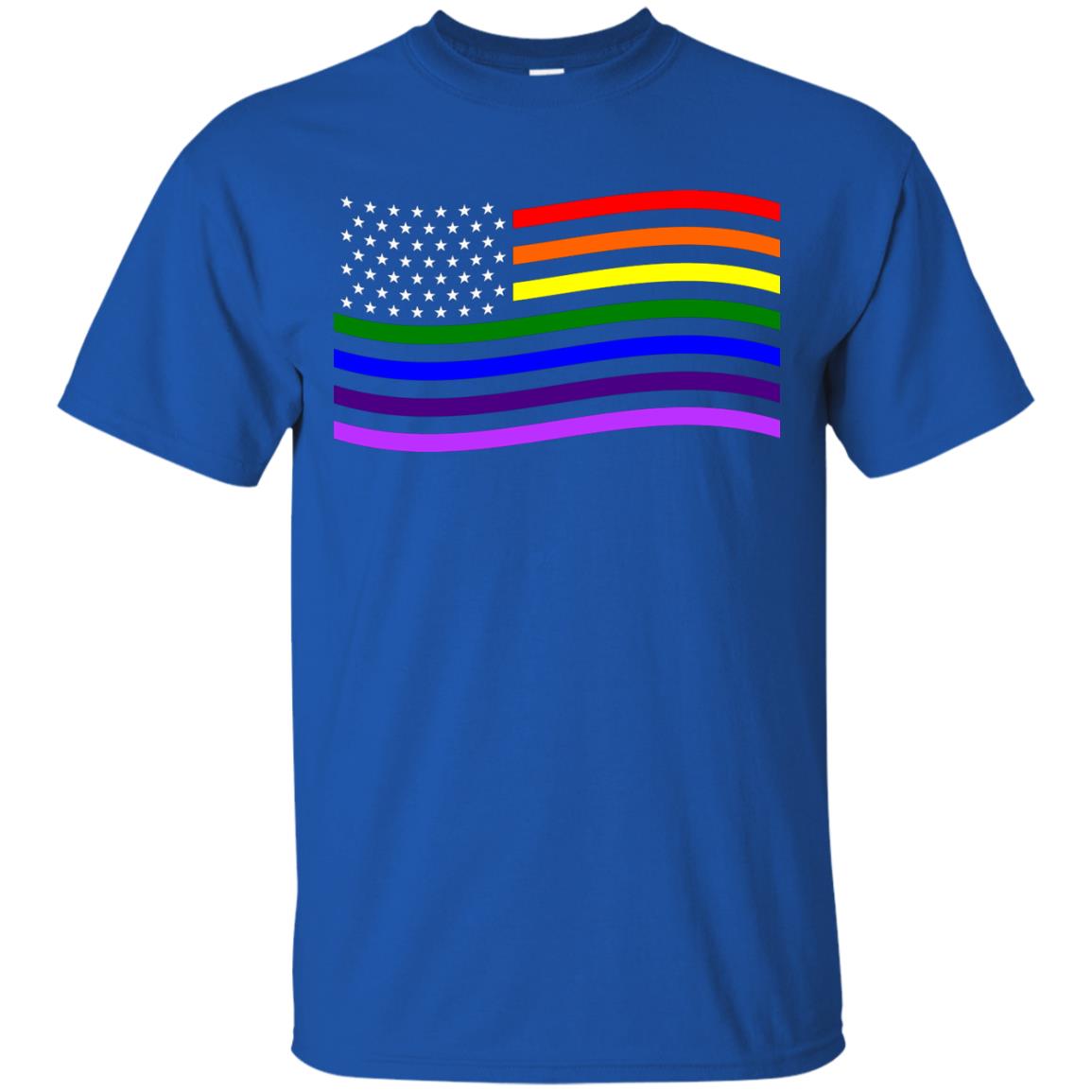 Lgbt T-shirt America Flag Royal