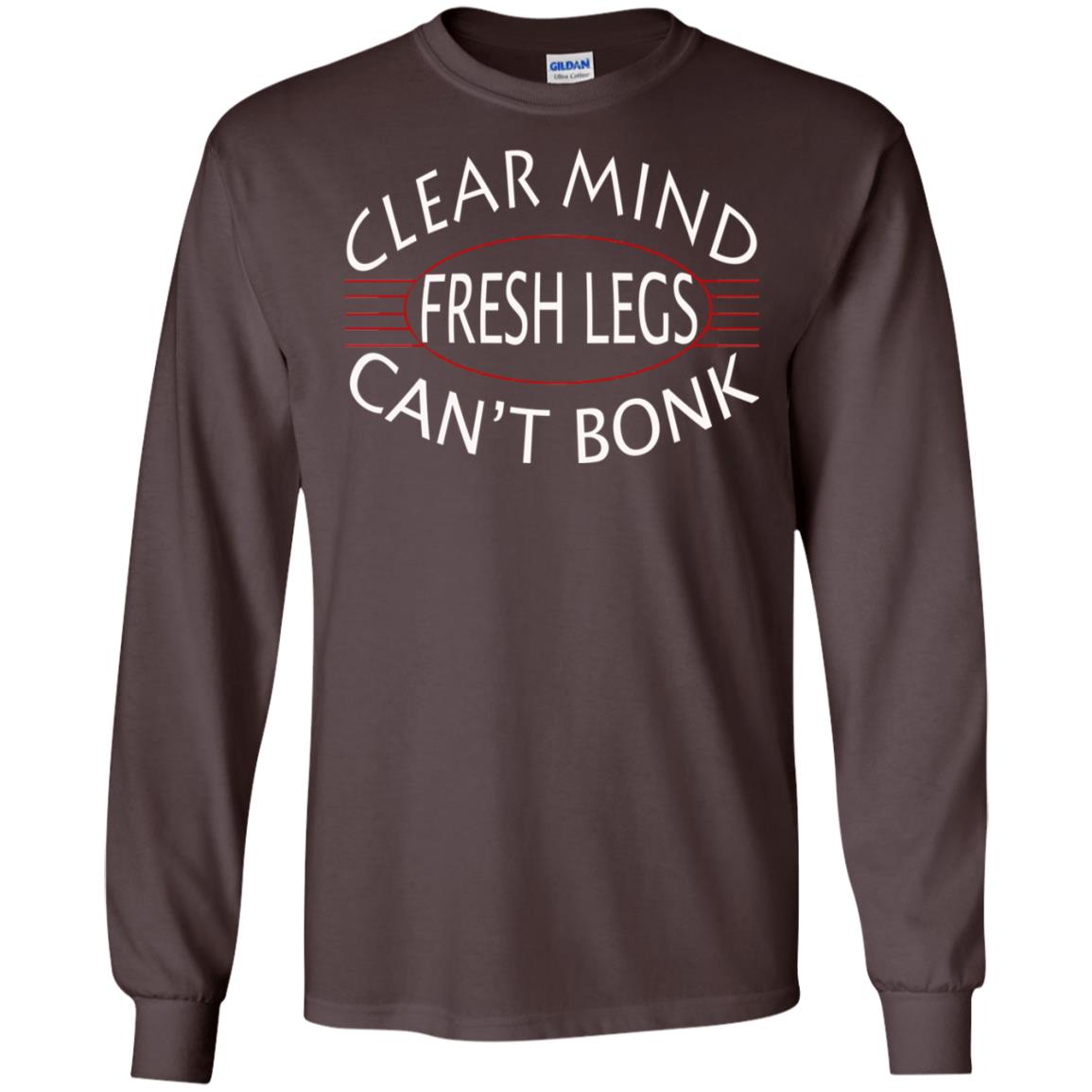Clear Mind Fresh Legs Can't Bonk Marathon Running Shirt Dark Chocolate