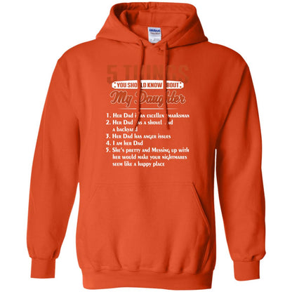 5 Things You Should Know About My Daughter Parents Shirt Orange