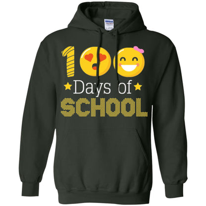 Teacher T-shirt 100 Days Of School T-shirt Forest Green
