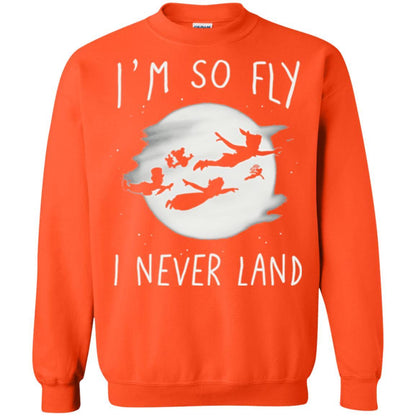 Film T-shirt Peter Pan So Fly Moon Silhouette Graphic Orange
