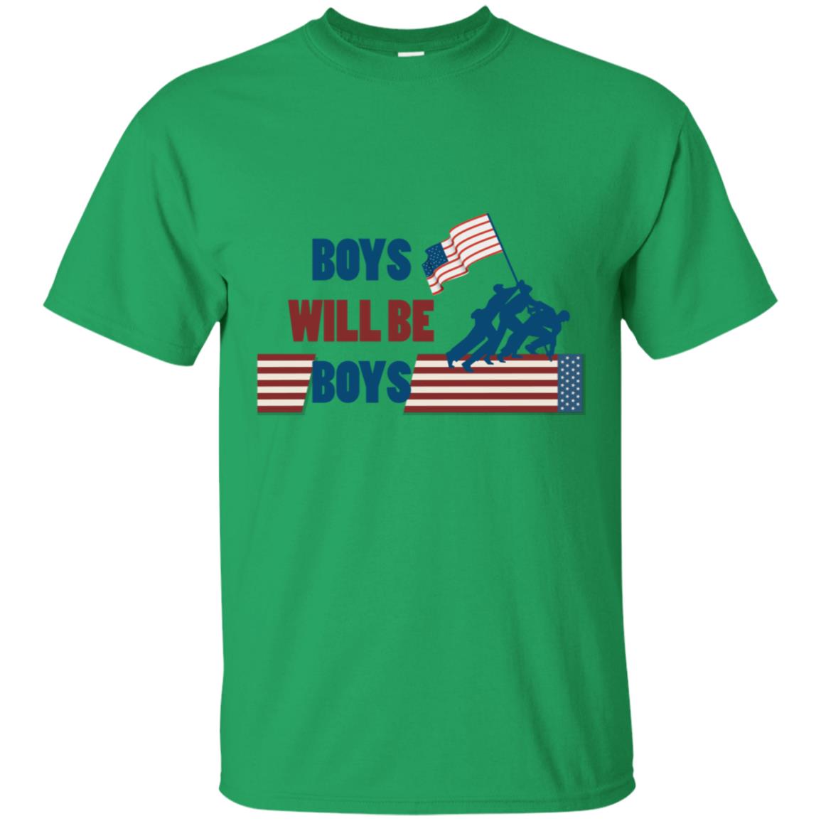 Boys Will Be Boys Military Shirt Irish Green