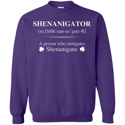 Shenanigators Definition A Person Who Instigates Shenanigans Irish Shirt Purple