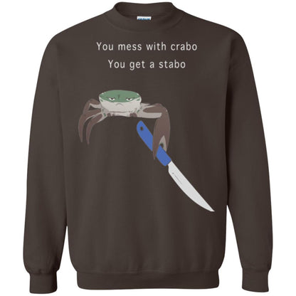 Funny Crab T-shirt You Mess With Crabo You Get A Stabo Dark Chocolate