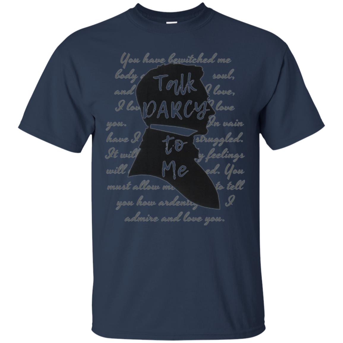 Funny Bookworm T-shirt Talk Darcy To Me Navy