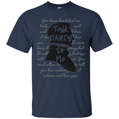 Funny Bookworm T-shirt Talk Darcy To Me Navy