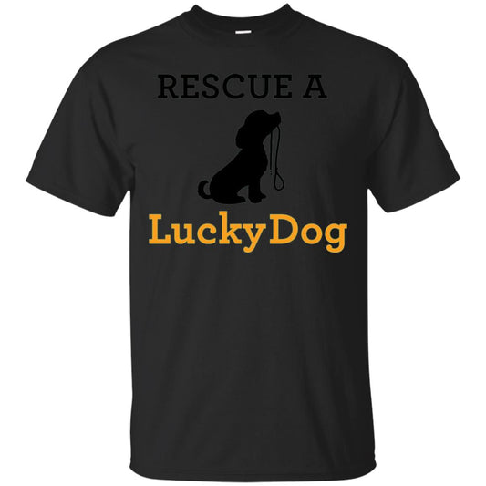 Lucky Dog Rescue A Lucky Dog T-shirt Black