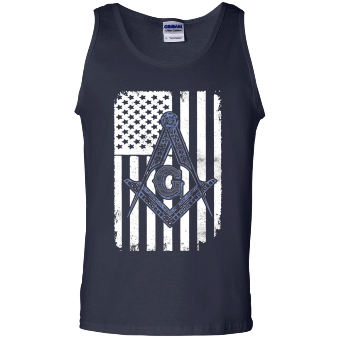 Freemason Usa Flag Logo Freemasonry America T-shirt Navy